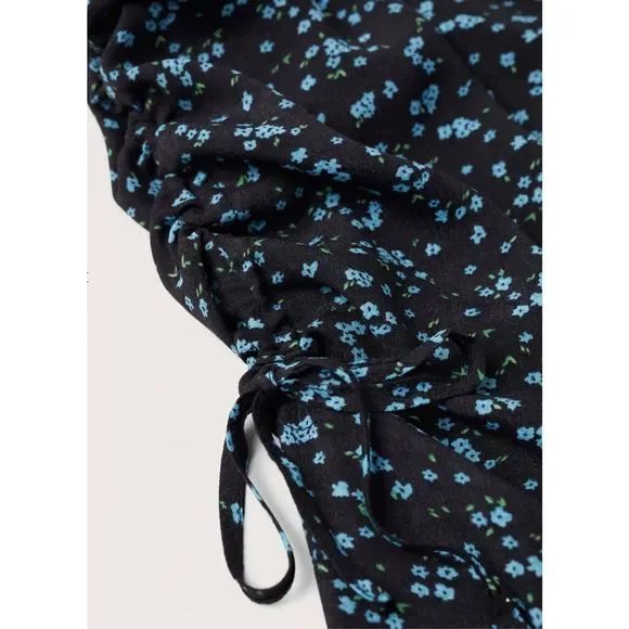 MANGO Dress. Contrasted, front ties MANGO dress - Picture 5 of 14